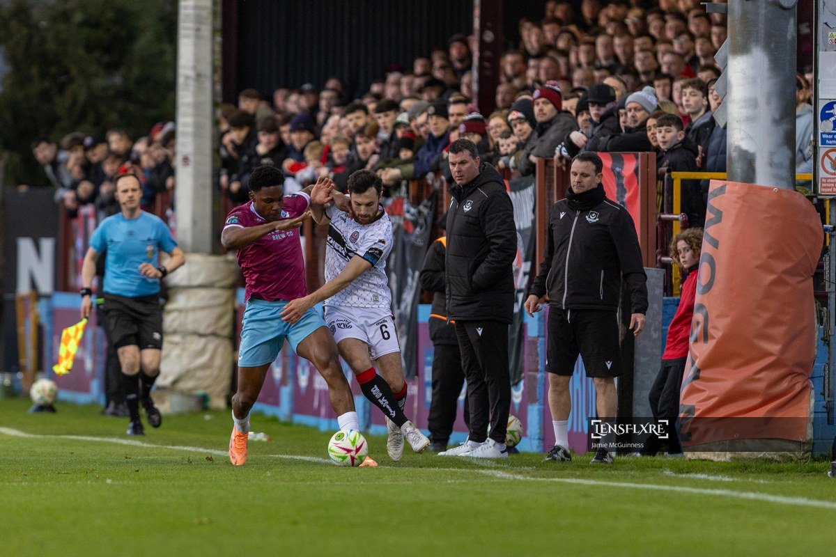 Jordan Flores of Bohemian FC in action during the SSE Airtricity League Men's Premier Division match between Drogheda United FC and Bohemian Football Club at Sullivan &amp; Lambe Park.